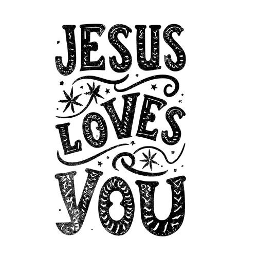 new year encouragement jesus loves you black
